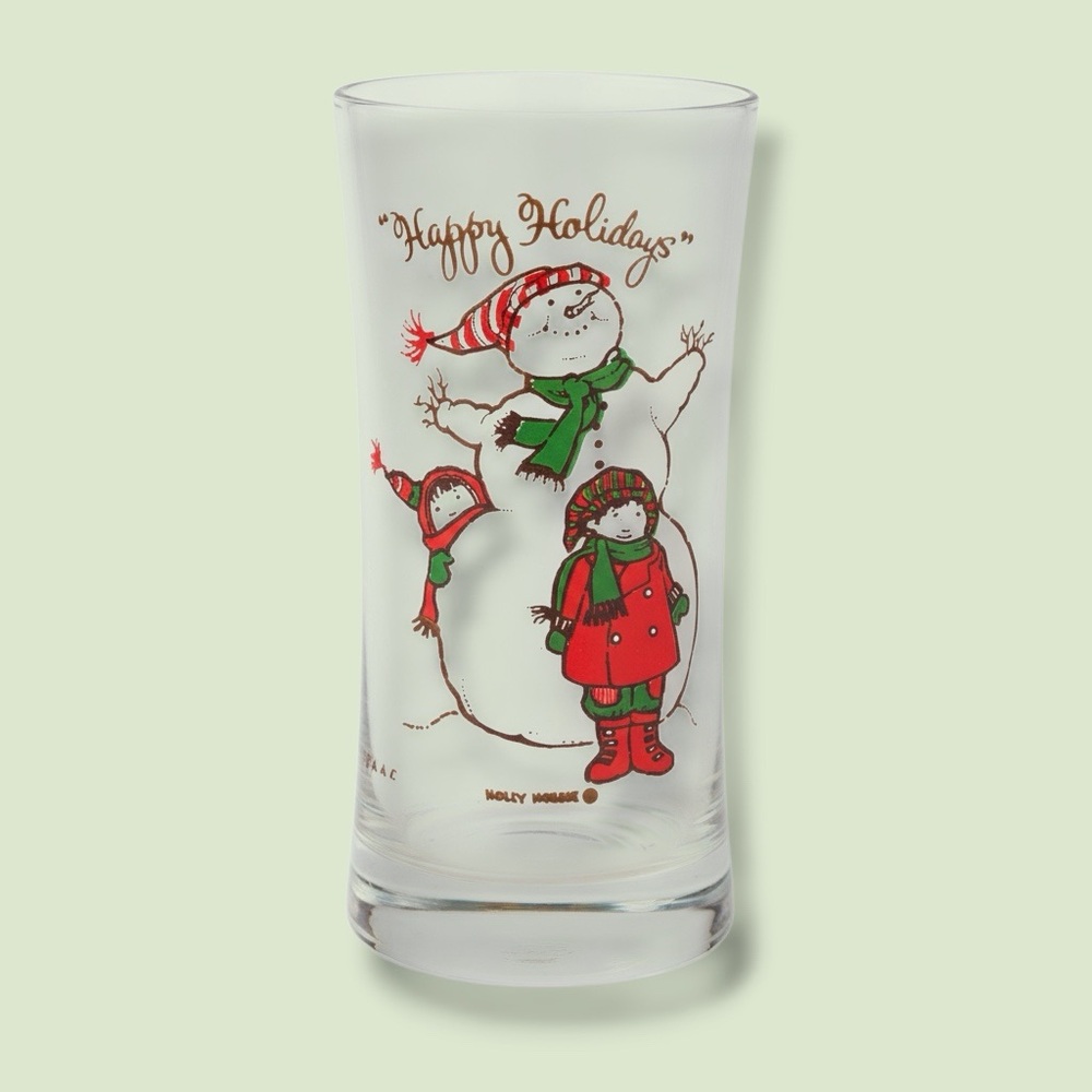 2 For $20 - Holly Hobbie “Happy Holidays” Glass